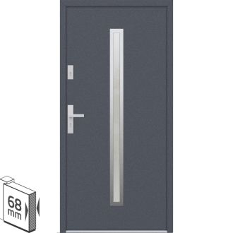 Nebeneingangstür Aluminium 501-68 Anthrazit