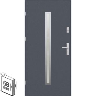 Nebeneingangstür Aluminium 501-68 Anthrazit